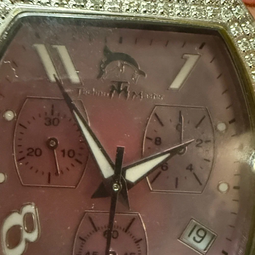 Women's Silver and Pink Watch authentic